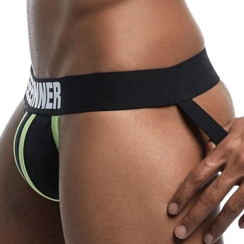 New Men Jockstrap Gay Underwear Jockstrap Sexy Cuecas Tangas Hombre G String Penis Pouch Lingerie Thongs