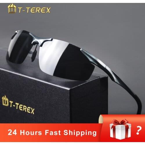 T-TEREX Polarized Sunglasses Anti-Glare Lens Aluminium Magnesium Frame Sport Sun Glasses For Men Women Driving Fishing Outdoor