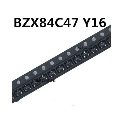 Original new 100pcs/ BZX84C47 47V Y16 SOT23
