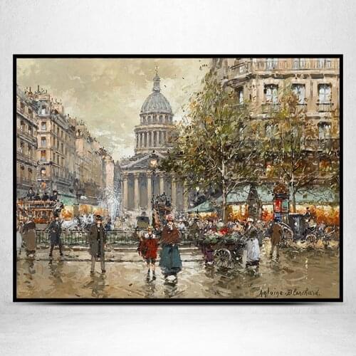 Paris street scenery retro Art Needlework 14CT Canvas Unprinted Handmade Embroidery Cross Stitch Kit DIY Home Decor