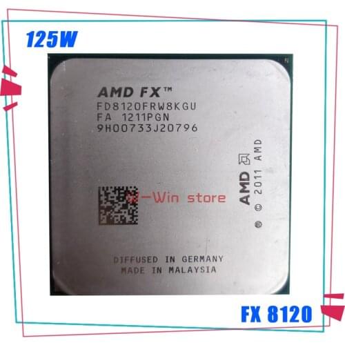 AMD FX-Series FX-8120 FX 8120 3.1 GHz Eight-Core CPU Processor 125W FX8120 FD8120FRW8KGU Socket AM3
