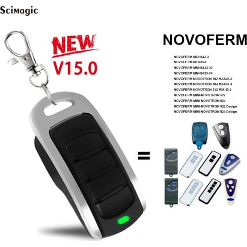 Garage Door Remote Control 433.92MHz Rolling Code Door Command Opener for NOVOFERM MCHS43-2, MTR43-2, 502 MAX43-2