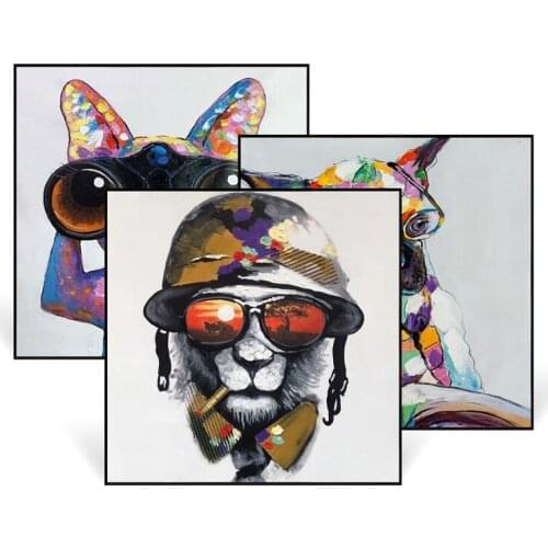 Hand-painted oil painting cartoon decoration painting boy girl bedroom bedside painting Nordic wall background painting SJ016