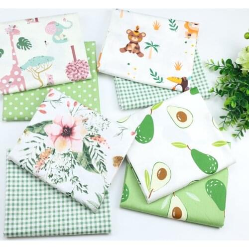 DIY Avocado Pattern Twill Cotton Fabric Bundle Sewing Quilt fabric Crafts for Handmade Sheet Pillowcase Curtain Tablecloth