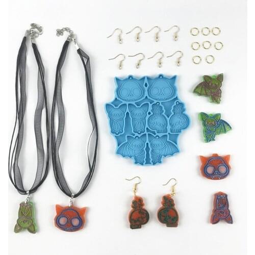 Halloween Theme Silicone Molds Bat Shape Mold Jewelry Casting Mold Jewelry Making Diy Mold Trinket Earrings