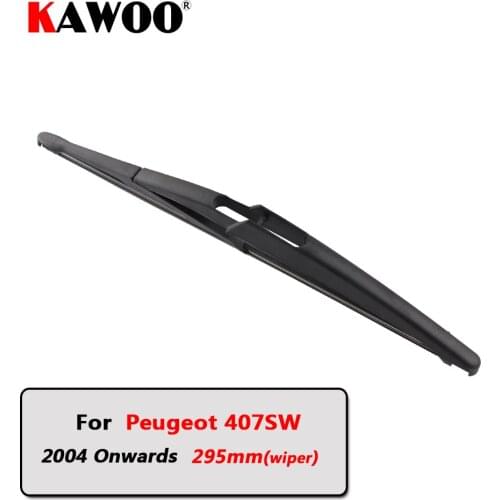 KAWOO Car Rear Wiper Blade Blades Back Window Wipers Arm For Peugeot 407SW Hatchback (2004 Onwards) 295mm Auto Windscreen Blade