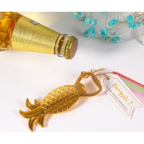 Wedding gift golden alloy beer bottle opener Pineapple bottle opener bride and groom souvenir LX2828