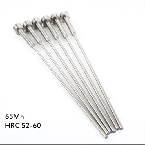 0.8mm 1mm 1.1mm OD 100mm Length 65Mn HRC60 Round Tip Plastic Injection Component Mould Punching Step Shoulder Ejector Pin