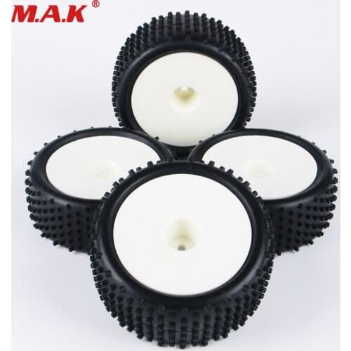 1/10 Car Accessory 4Pcs/Set 12mm Hex Front & Rear Tires Rims For HSP Racing 1:10 RC Off-Road Buggy Car