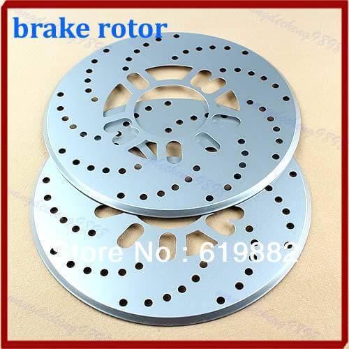 1Pair Car Auto Aluminium Disc Vehicle Decorative Brake Rotor Cross Drilled Cover Silver
