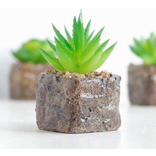 12 Styles Mini Artificial Succulent Plants Decorative Cactus Cacti Plants Faux Potted Plants Miniatures Home Decor (Random)