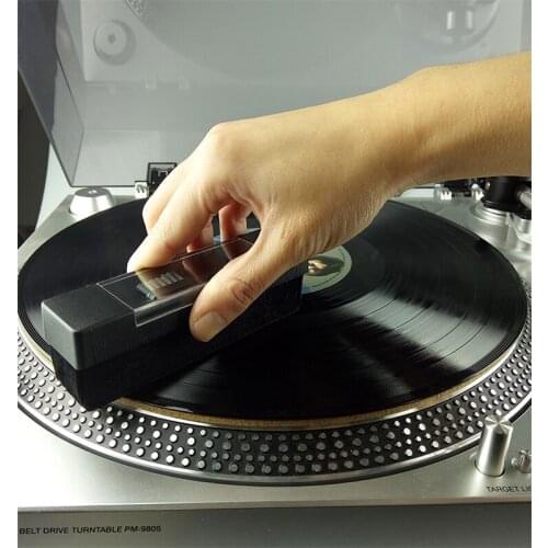 2 in 1 Vinyl Record Brush, Stylus Cleaning Brush Set, Phonograph Sponge Brush,Anti-static Velvet Brush, Phono Player Accessories