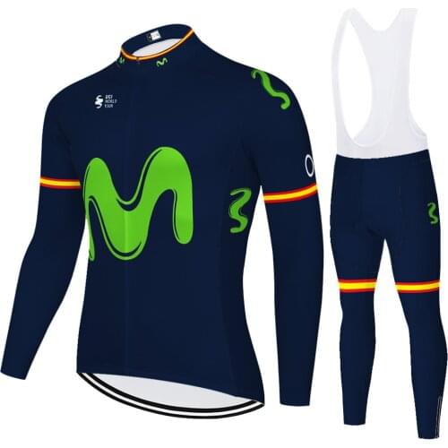 2020 movistar maillot cyclisme homme summer spring quick dry Outdoor 20D Riding Bike long sleeve equipación ciclismo hombre