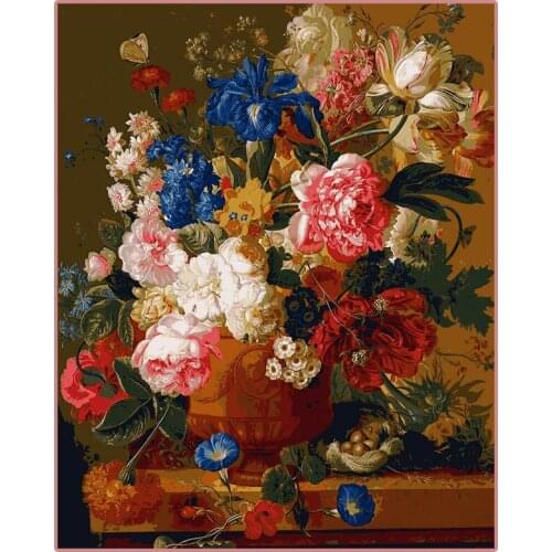 Beautiful Flowers Plant Oil Painting Style 5D DIY Diamond Painting Full Square/Round Diamond Embroidery Sale Mosaic Picure