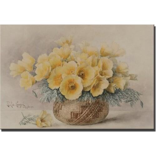 Large Size Carnation Flowers Canvas Paintings Yellow Color Vase Flowers Posters And Prints For Living Room Bed Room Wall Decor