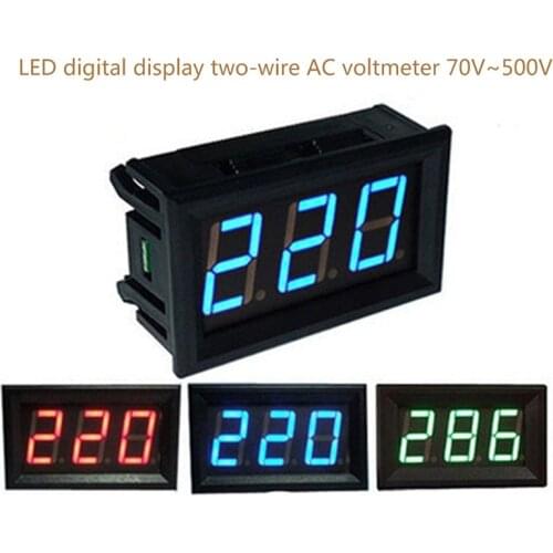 Digital Voltmeter Voltage Meter Ammeter Panel Voltmeter Tester with LED Panel Digital Display DC 4.5V-30V Measure Instrument