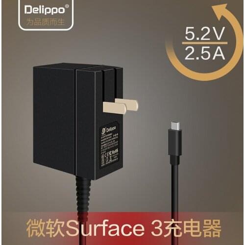 Delippo 13W for Microsoft Surface 3 Micro USB 1.5m cable Tablet Power Adapter Charger 5.2V 2.5A