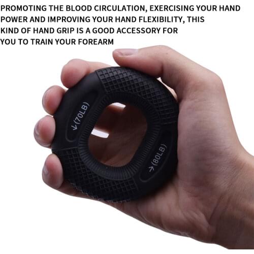 Fitness Gripping Ring Hand Exerciser Adjustable Forearm Muscle Exerciser Strengthener Silicone Gym Hand Power Trainer