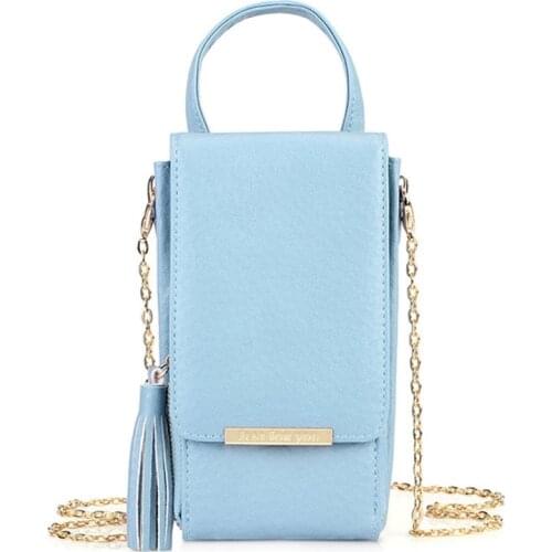 EYES IN LOVE Brand 2021 New Tassel Zipper Mini Shoulder Bags For Women Lady Messenger Phone Bag Card Holder Small Handbag Purses