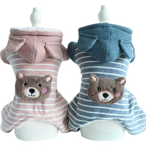 Pet Dog Jumpsuit Overalls Small Dog Clothes Winter Clothing Thicken Warm Poodle Yorkies Puppy Outfit Products Supplies Dropship