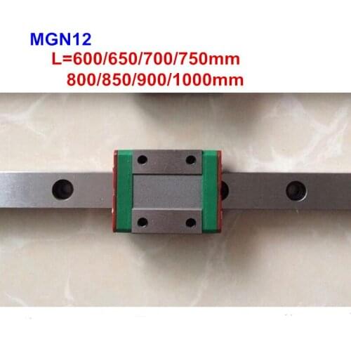 MGN12 linear rail guide 600mm 650mm 700mm 750mm 800mm 1000mm + MGN12 C or MGN12 H carriage for 3d printer