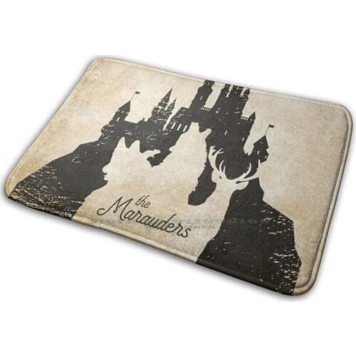 The Marauders Castle Mat Rug Carpet Anti-Slip Bedroom Entrance Door Mat Marauders Magic Animagus Wormtail Padfoot Moony Moon