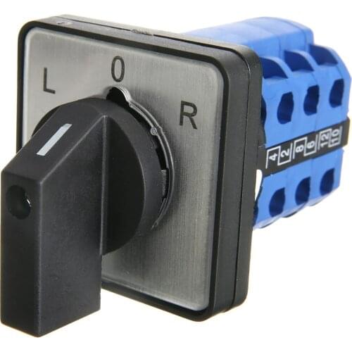 Mayitr L-0-R 20A/32A Electric Cam Switch Polycarbonate Rotary Switch Changeover Control Switch Panel Mounted Light Accessories