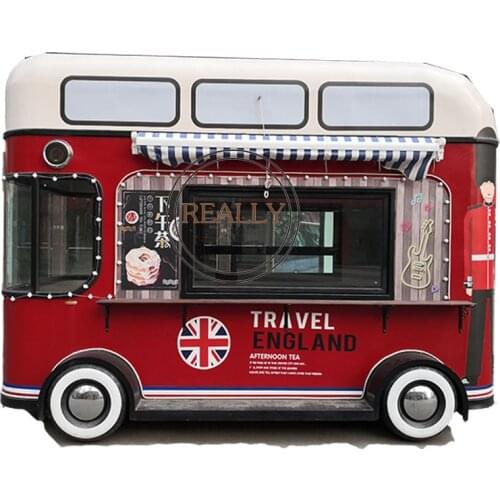 Freezer Fast Food Truck Street Snacks Shop Coffee Cart Hot Dog Gelato Traler