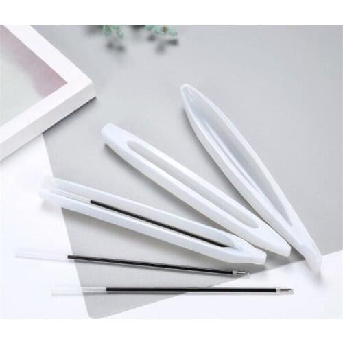 1pc Transparent Handmade Ballpoint Pen Silicone Mold UV Resin Epoxy Pen Holder Resin Casting Mold Penholder DIY Jewelry Making