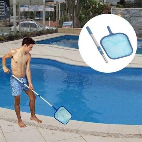 Swimming Pool Net Leaf Rake Mesh Skimmer With Telescopic Pole Pools And Spas