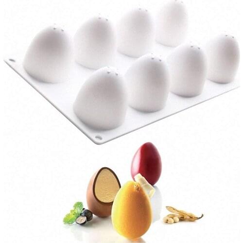 3D Easter Eggs Fondant Silicone Molds for Cake Decorating Tools Bakeware French Dessert Mousse Cake Mold Baking Accessories