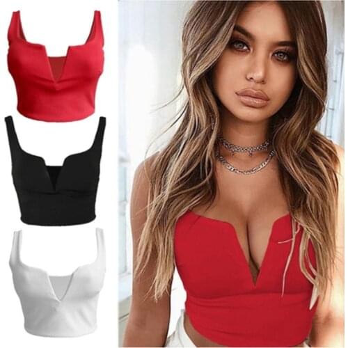 Women Summer Sexy T Shirt Solid Casual Short Black Crop Tank Tops Sexy Slim Solid Cotton Women Sleeveless Crop Tops 2021
