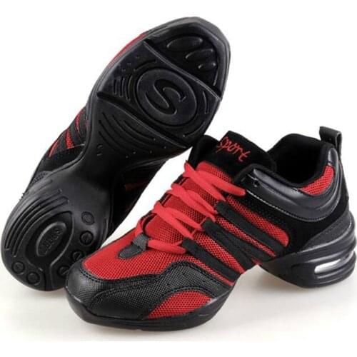 Woman Ladies Modern Soft Outsole Dance Sneakers Breathable Lightweight Dancing Fitness Shoes Sapato Feminino Mesh Jazz