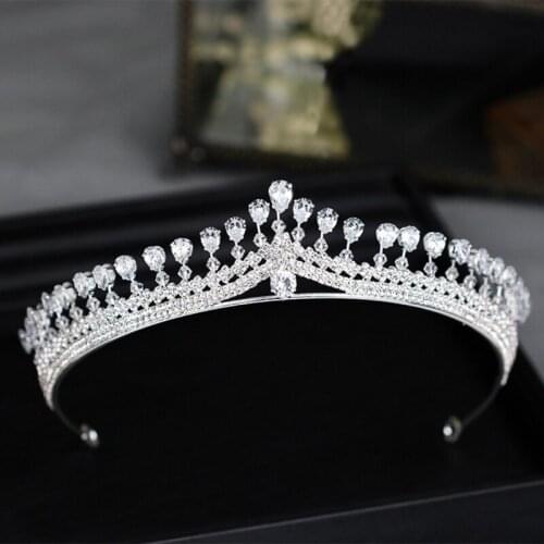 Bride Crown Zircon Luxury Headwear Women Jewelry Wedding Fashion Tiara Ornaments J60E