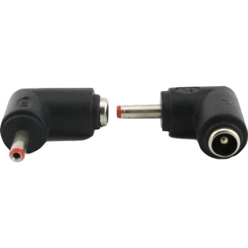 10pcs DC 5.5mm x 2.1mm Female Jack To 3.5mm x 1.35mm Male Plug Right Angle Power Adapter Connector Converter
