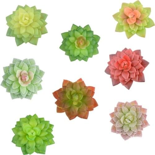 10PCS Artificial Succulents Flowers Plants Mini Simulated Unpotted Floral Craft Gifts Home Garden Office Indoor Decoractions