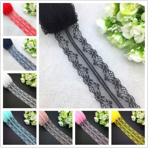 16 Colors 10 Yards 40mm Bilateral Handicrafts Embroider Net Lace Trim Ribbon Bow Crafts For Sewing Decoration