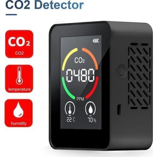 3 in 1 Carbon Dioxide Detector Air Quality Monitor Temperature Humidity Air Analyzer for CO2 Digital CO2 Meter for Home Office