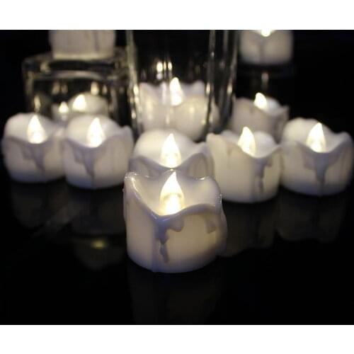 36pcs/Set Led Candle Tea Light Flicker Battery Operated Flameless Pillar Romance CandleTealight WeddingParty Decorative Gifts