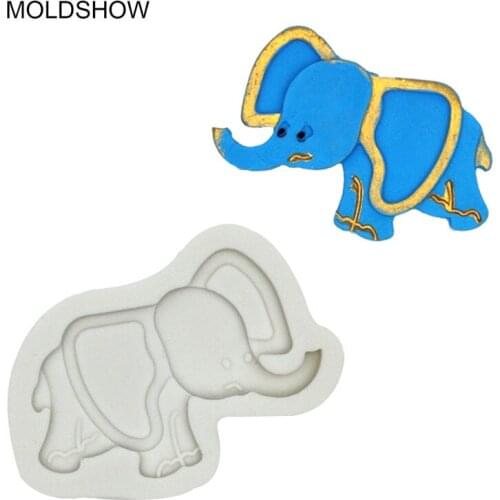 3D Animal Elephant silicone mold fondant moulds cake decorating tools DIY chocolate gumpaste mold clay molds
