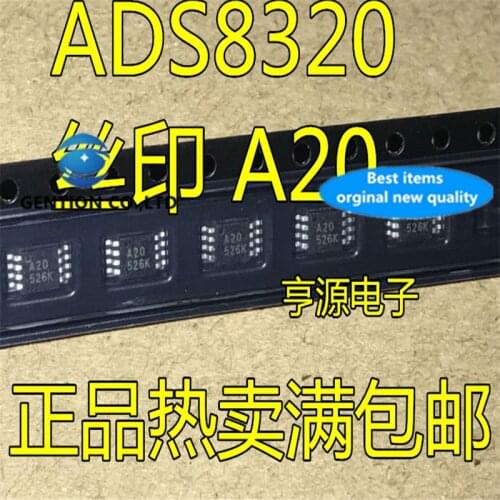 4Pcs ADS8320E ADS8320 Silkscreen A20 MSOP-8 Analog to digital converter in stock 100% new and original