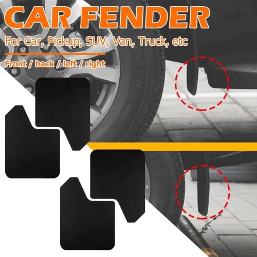 4pcs/set Universal Car SUV Pickup Mud Flaps Plastics Rigidity Sprayability Classic Mudguards Front Rear Splash Guards