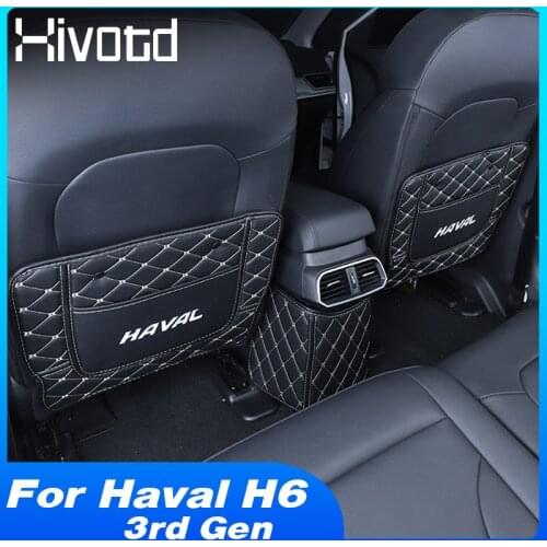 Car Anti-Kick Mat PU Leather Back Seat Anti-Dirty Pad For Haval H6 Accessories 2021 Interior Parts Waterproof Protector Cover