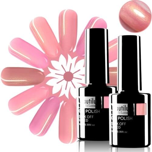 Beautilux Gel Nail Polish Glitter Nude Pink Camouflage Color Gels Varnish UV French Nails Ridge Filler Nails Art Lacquer 10ml