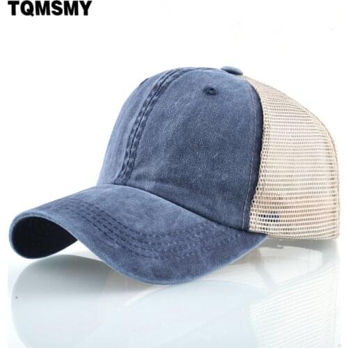 Solid color Trucker Hats for men Baseball Caps Breathable mesh Snapback Hip Hop cap Outdoor sports sun Visor Bone Casquette