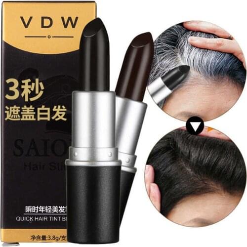 Black Brown One-Time Hair dye Instant Gray Root Coverage Hair Color Modify Cream Stick Temporary Cover Up White Hair Colour Dye