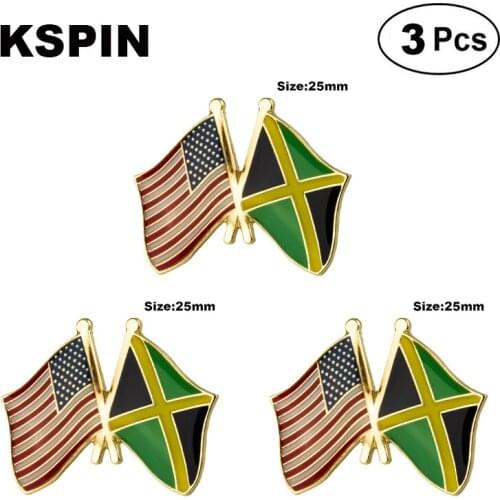 U.S.A.& Jamaica Frendship Lapel Pin Brooches Pins Flag badge Brooch Badges