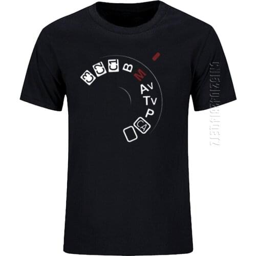 Camera Button Shoot Manual 100% Cotton O Neck T Shirt Men Oversized Photography TShirt Summer Camiseta Fashion T-Shirts