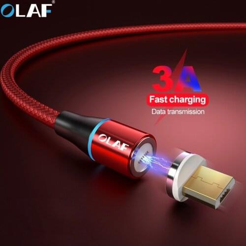 OLAF Magnetic Cable For iPhone USB Type C Micro USB Cable 8 pin Fast Charging Adapter Plug Micro-usb Type-C Magnet Charger Cord