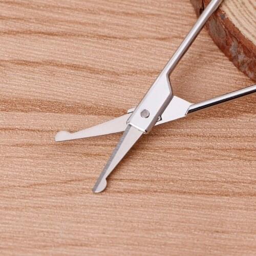 Makeup Stainless Steel Eyebrow Round Tips Scissors Facial Trimming Beauty